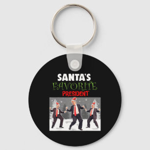 Santa's Favourite President Santa Trump Dance Funn Key Ring