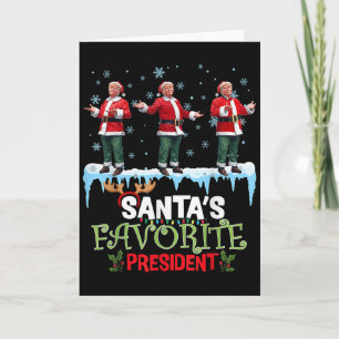Santas Favourite President Santa Trump Dance Funny Card