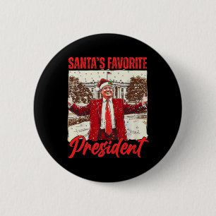 Santa's Favourite President Trump 2024 Christmas F 6 Cm Round Badge