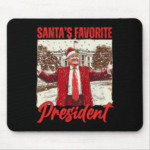 Santa's Favourite President Trump 2024 Christmas F Mouse Pad