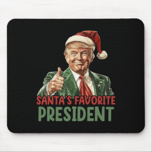 Santa's Favourite President Trump Christmas 2024 Mouse Pad