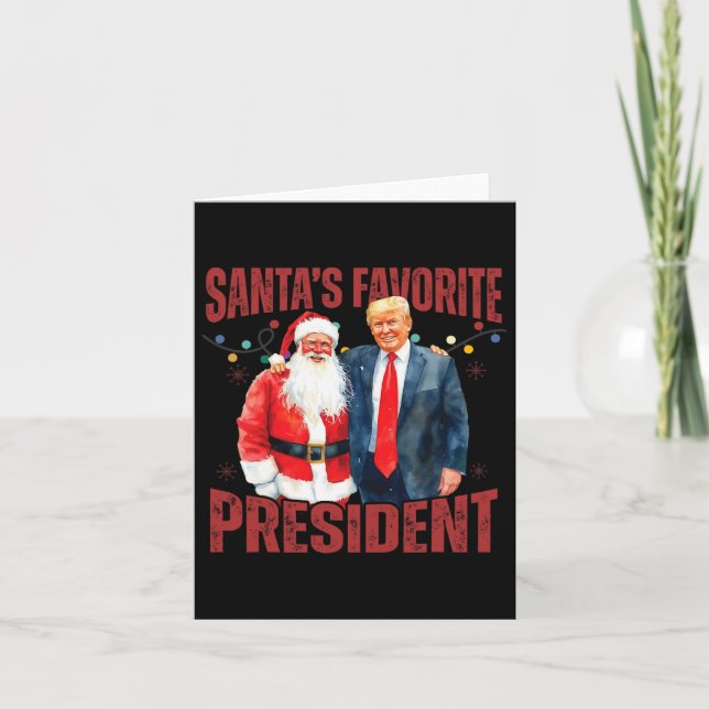 Santa's Favourite President Trump Christmas Santa  Card (Front)