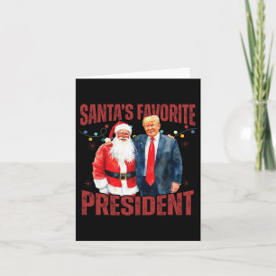 Santa's Favourite President Trump Christmas Santa  Card