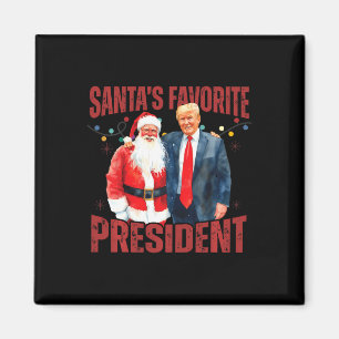 Santa's Favourite President Trump Christmas Santa Magnet