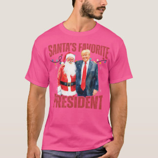 Santa'S Favourite President Trump Christmas Santa T-Shirt