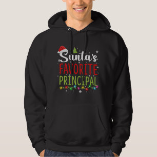 Santas Favourite Principal Christmas Pajama Santa Hoodie