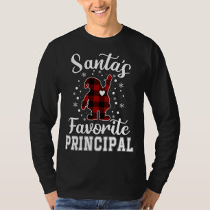 Santa's Favourite Principal Funny Christmas T-Shirt