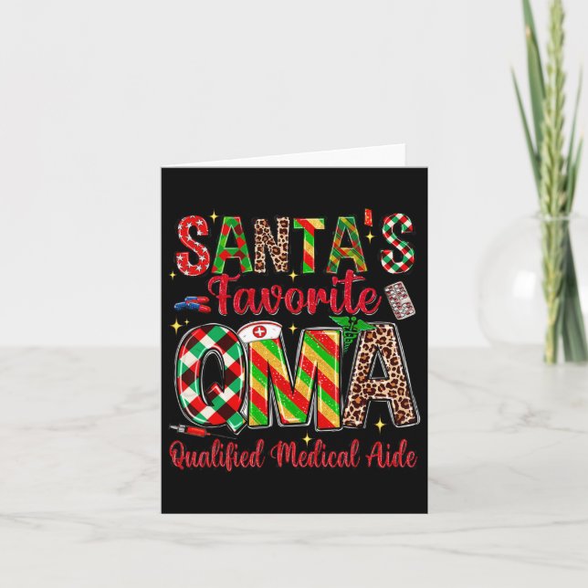 Santa's Favourite Qma Qualified Medication Aide Ch Card (Front)