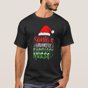 Santa's Favourite Radiology Nurse Christmas X Ray T-Shirt