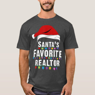 Santas Favourite Realtor Christmas Tee Real Estate