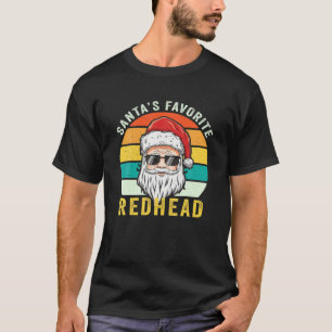 Santa's Favourite Redhead Irish Girl Women Christm T-Shirt