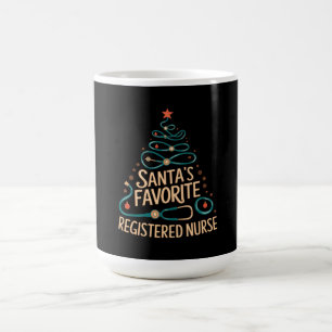 Santa's Favourite Registered Nurse Perfect Xmas Coffee Mug
