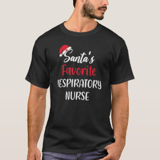 Santas Favourite Respiratory Nurse   Christmas   T-Shirt