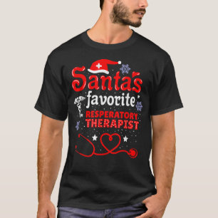 Santas Favourite Respiratory Therapist Christmas T-Shirt