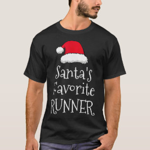 Santas Favourite Runner Christmas Funny Running Gi T-Shirt