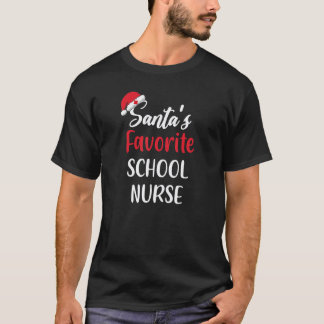 Santas Favourite School Nurse Christmas 1 T-Shirt