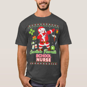 Santas Favourite School Nurse Dabbing Santa Stetho T-Shirt