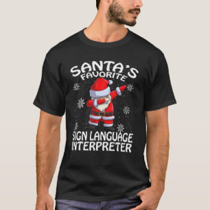 Santa's Favourite Sign Language Interpreter Christ T-Shirt