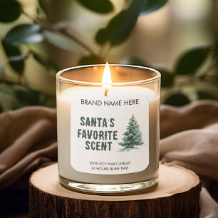 Santa's Favourite Smell Modern Candle Labels