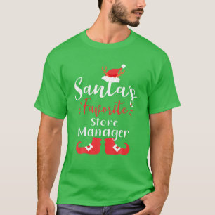 Santa's Favourite Store Manager Cute Christmas San T-Shirt