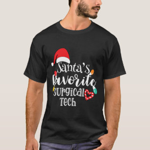 Santa's Favourite Surgical Tech Christmas Lights S T-Shirt