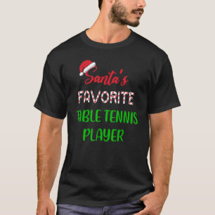 Santas Favourite Table Tennis Player Funny Chris T-Shirt