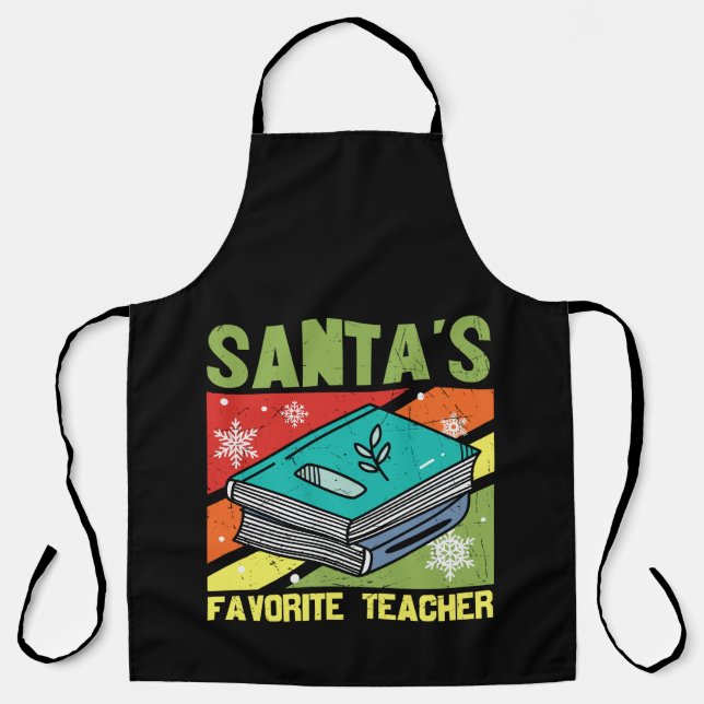 Santa's Favourite Teacher Apron (Front)