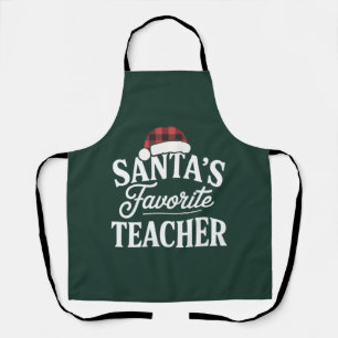 Santa's Favourite Teacher Christmas Teach Students Apron