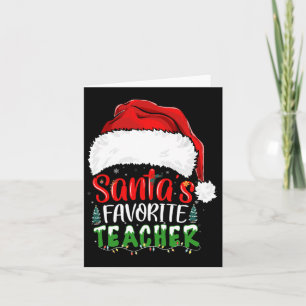 Santa's Favourite Teacher Fun Christmas Teacher Card