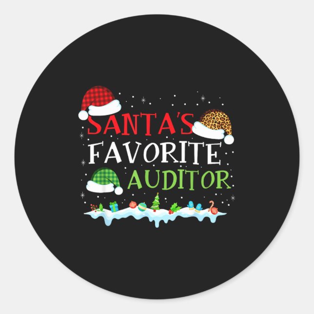 Santa's Favourite Tor Fun Christmas  Classic Round Sticker (Front)
