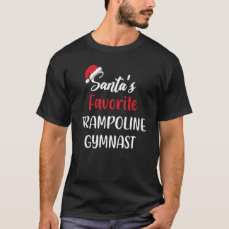 Santas Favourite Trampoline Gymnast   Christmas Tr T-Shirt