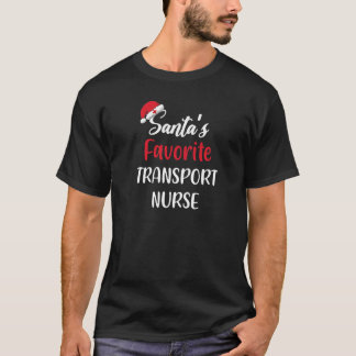 Santas Favourite Transport Nurse Gift Christmas T-Shirt