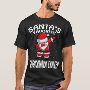 Santas Favourite Transportation Engineer Christmas T-Shirt