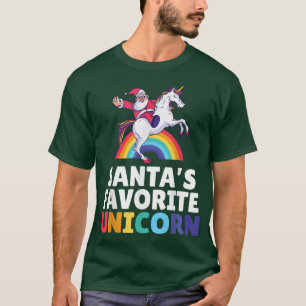 Santas favourite Unicorn Magical Christmas Unicorn T-Shirt
