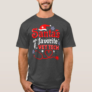 Santas Favourite Vet Tech Veterinary Christmas T-Shirt