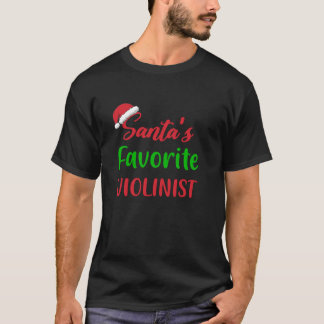 Santas Favourite Violinist Funny Gift violin Chris T-Shirt