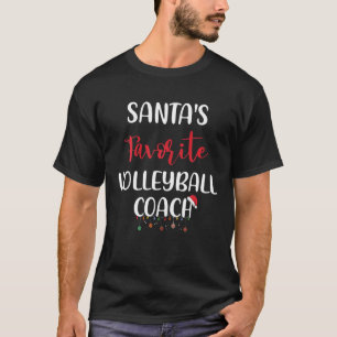 Santa's Favourite Volleyball Coach Pajama Xmas Chr T-Shirt