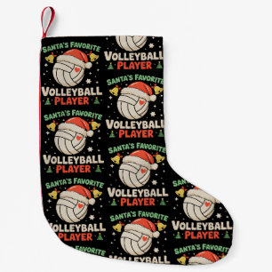 Santa's Favourite Volleyball Player Christmas Xmas Small Christmas Stocking