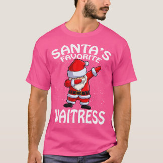 Santas Favourite Waitress Christmas T-Shirt
