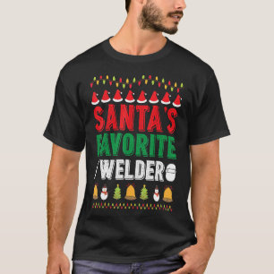 Santa's Favourite Welder Christmas Ornament Xmas H T-Shirt