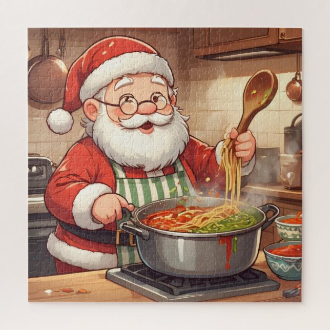 Santa's Festive Christmas Chef Jigsaw Puzzle (Vertical)