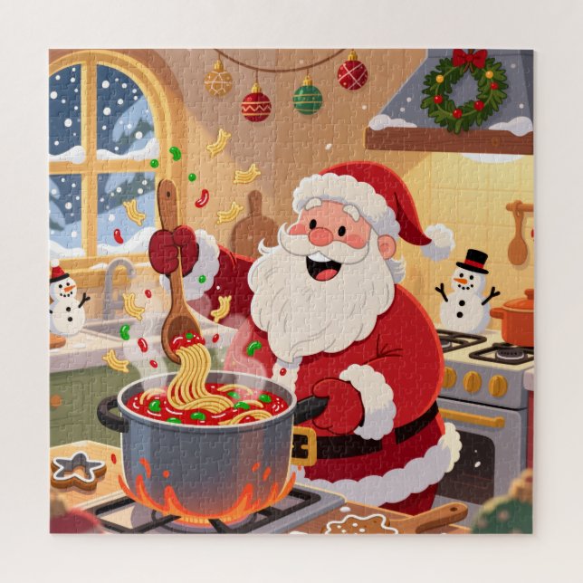 Santa's Festive Christmas Chef Jigsaw Puzzle (Vertical)