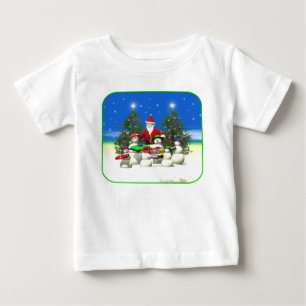 Santas First Stop on Christmas Baby T-Shirt