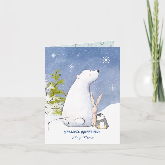 Santa's Friends Christmas Card (Front)