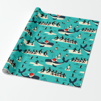 Santa's friends wrapping paper