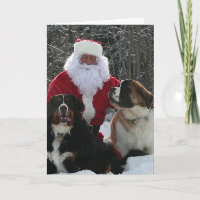Santa's Furry Helpers Holiday Card (Front)