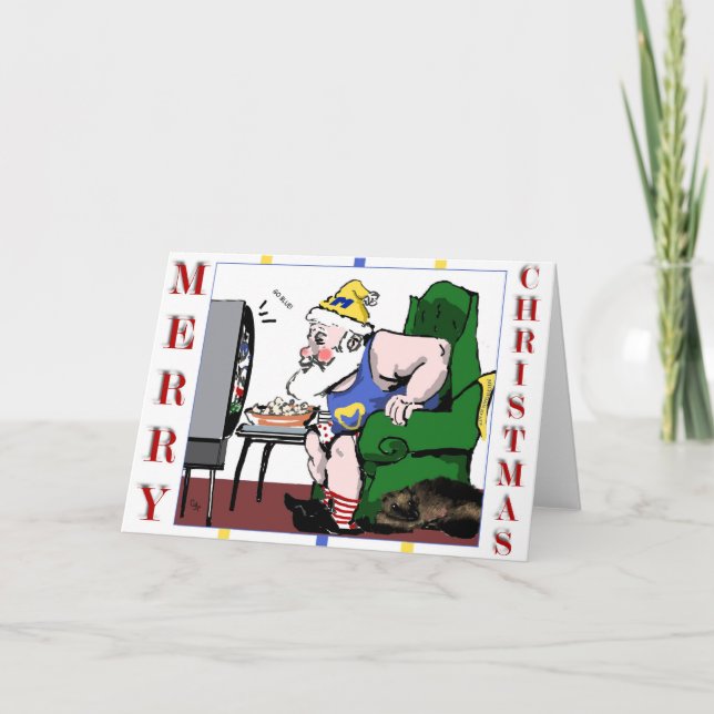 Santa's Game Greeting Card (Front)