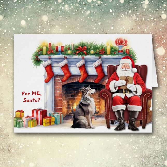 Santa's Gift Australian Shepherd Dog Christmas (Creator Uploaded)