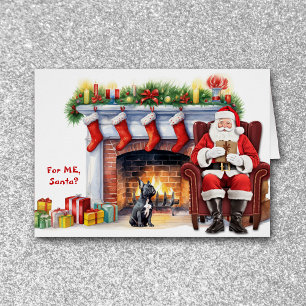 Santa's Gift Black French Bulldog Christmas
