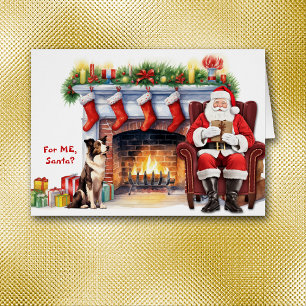 Santa's Gift Border Collie Dog Christmas